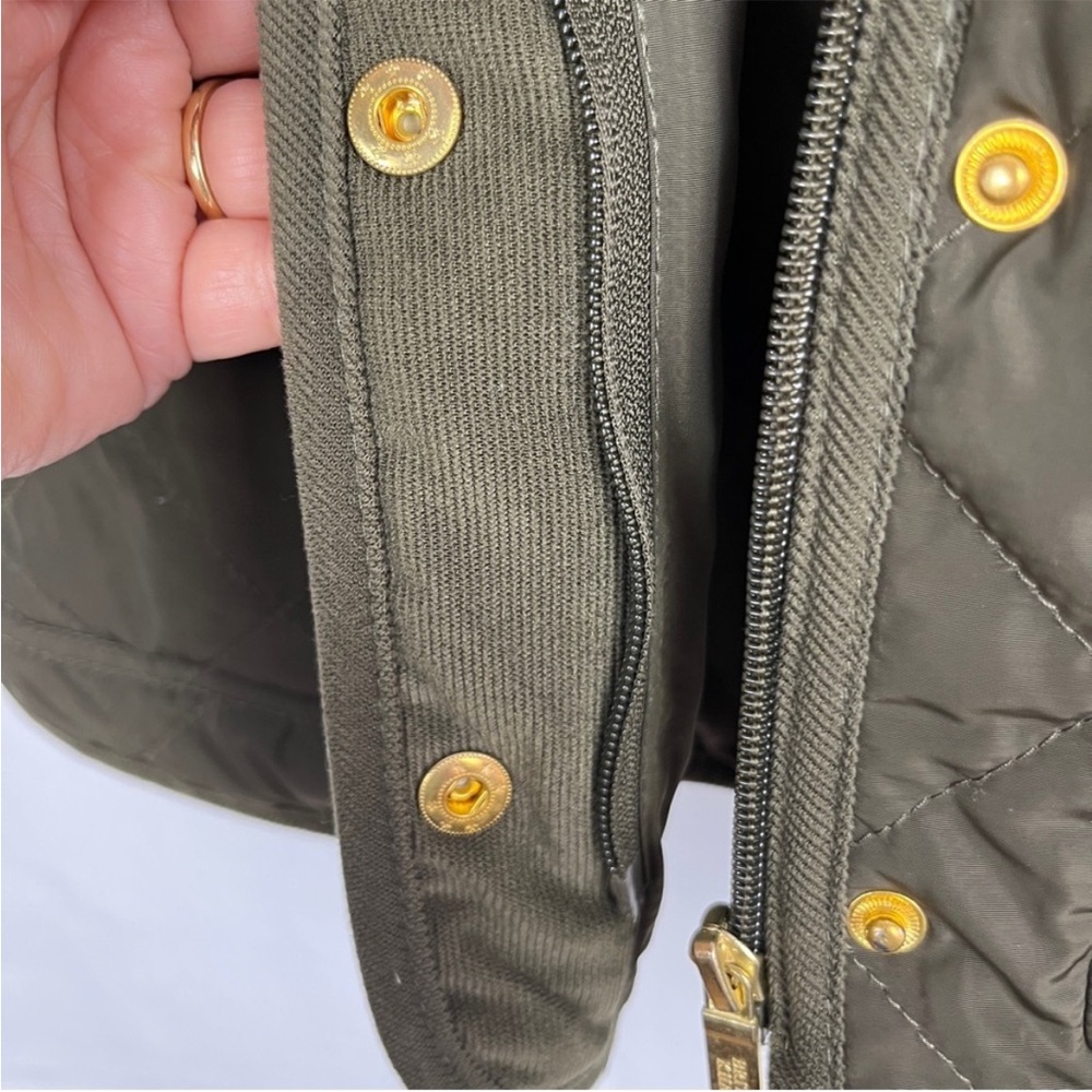 BRITISH KHAKI Womens Quilted Vest Equestrian Old Money Dark Academia green small - Picture 11 of 13